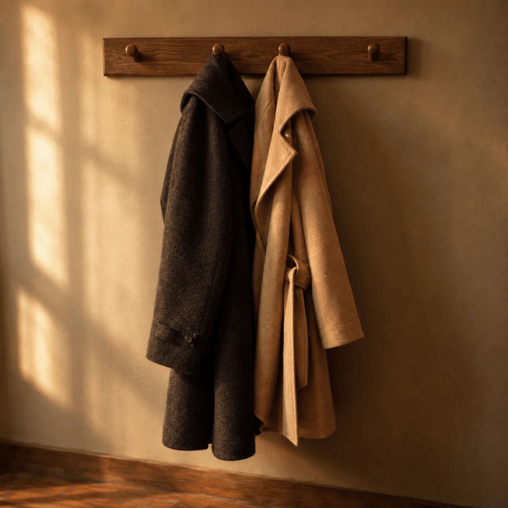 two coats on a hook